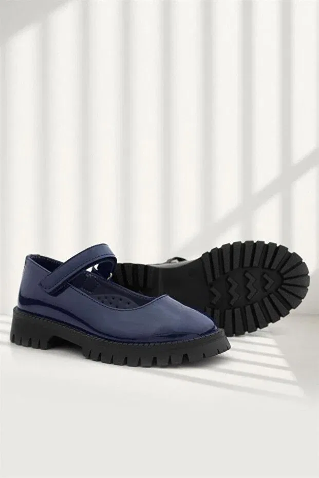 Детские балетки для девочек с ортопедической стелькой Rakerplus, Navy Blue