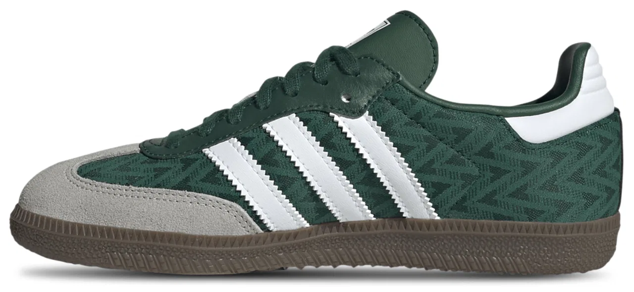 Кроссовки для мальчиков Samba Adidas, цвет Collegiate Green/White/Gum — фото 2
