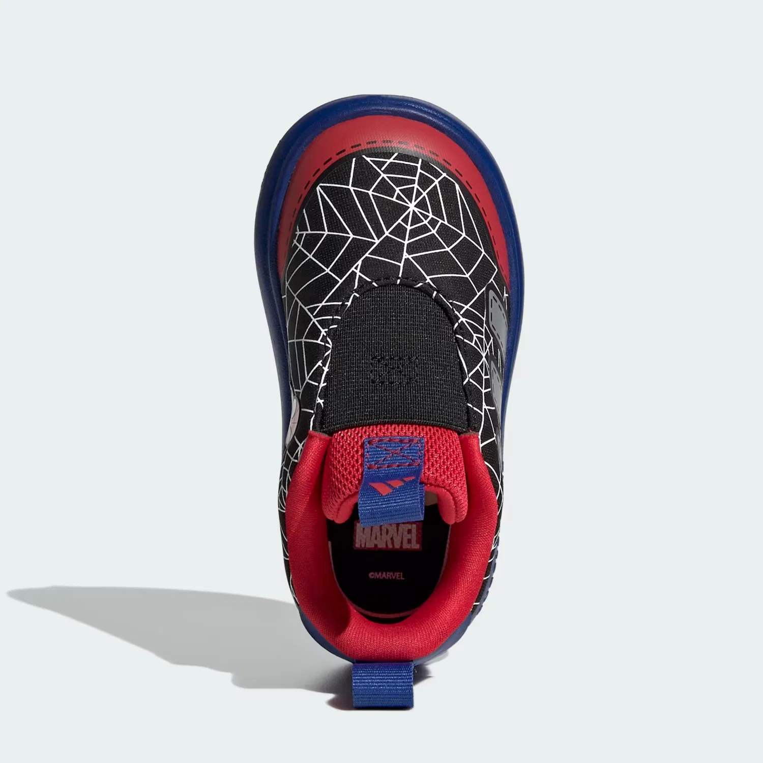 Детские кроссовки без шнуровки Marvel Spider-Man Bubblecomic Adidas Sportswear, черный/серебристый/синий — фото 2