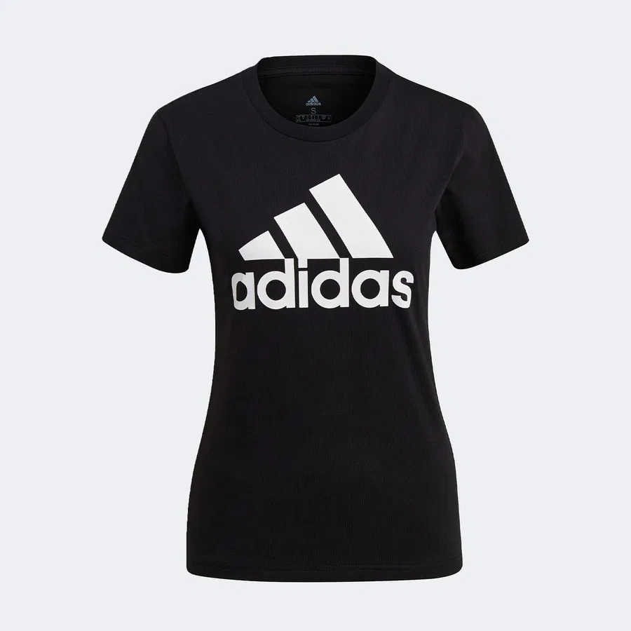 Женская футболка с коротким рукавом adidas Sportswear GL0722 Essentials Logo Tee, Черно-белый — фото 4
