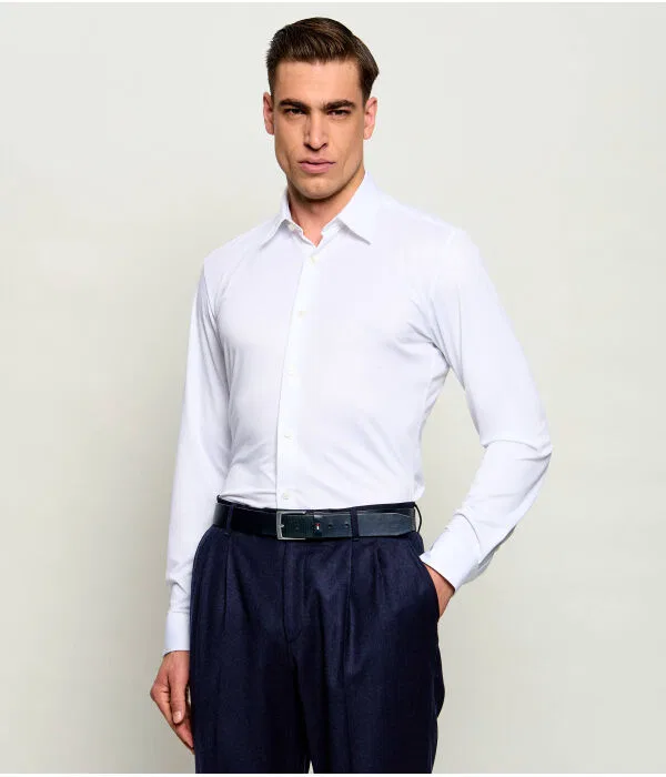 Мужская рубашка slim fit P-ROAN-K-F-261 BOSS, белый
