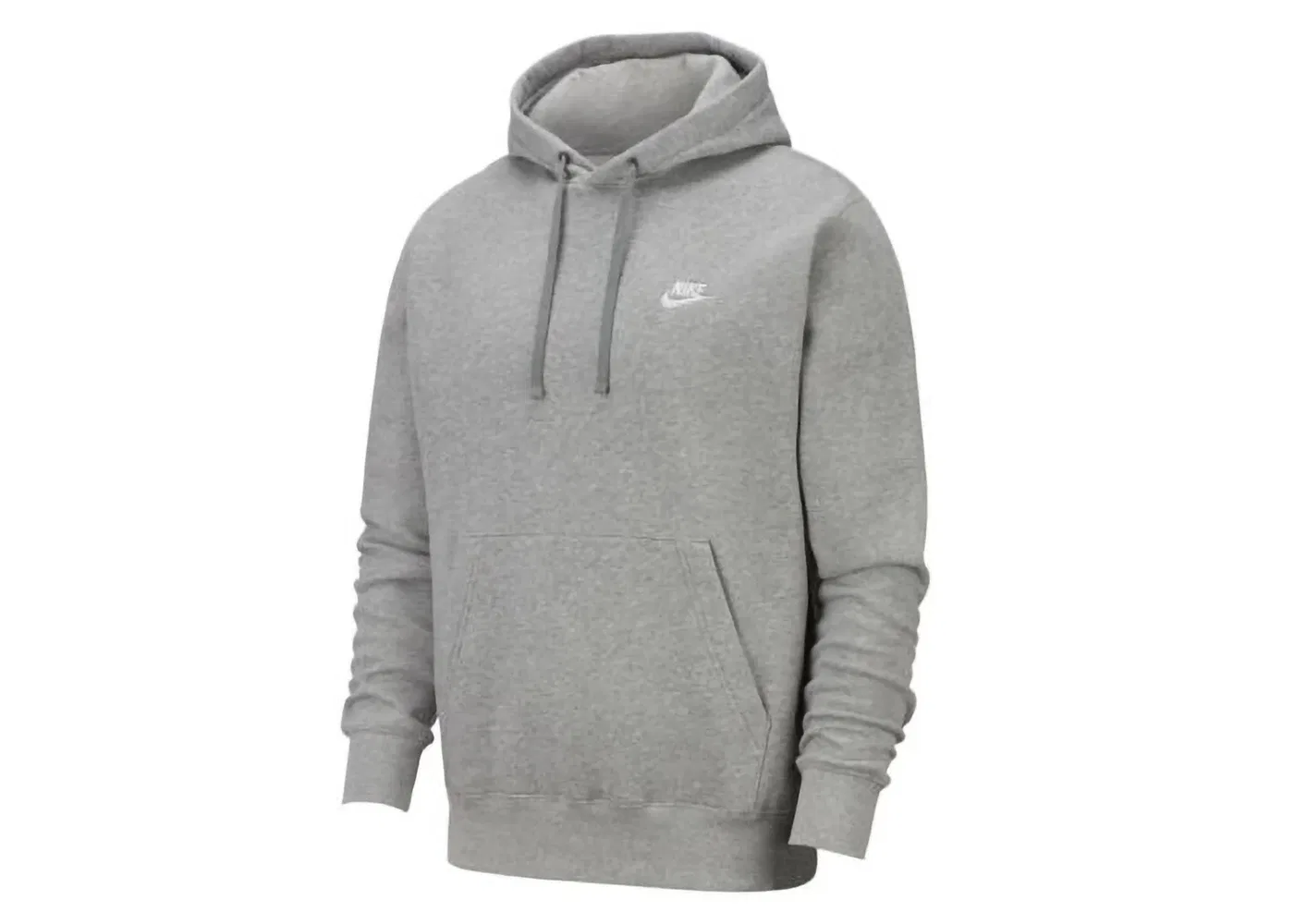 Мужской пуловер-худи из флиса с капюшоном Nike Sportswear Club Fleece, Grey/White