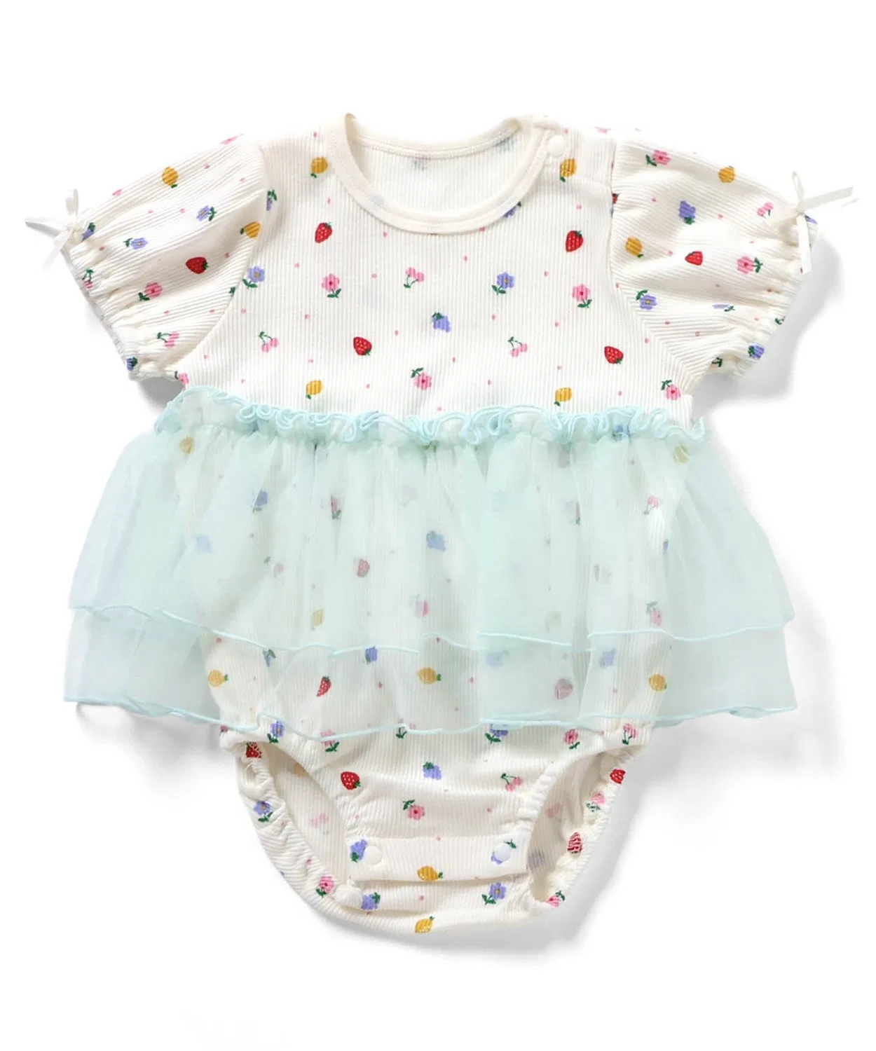 Детский боди-комбинезон с контактной прохладой, модель Tulle Peplum Bodysuit, apres les cours, Ivory — фото 2
