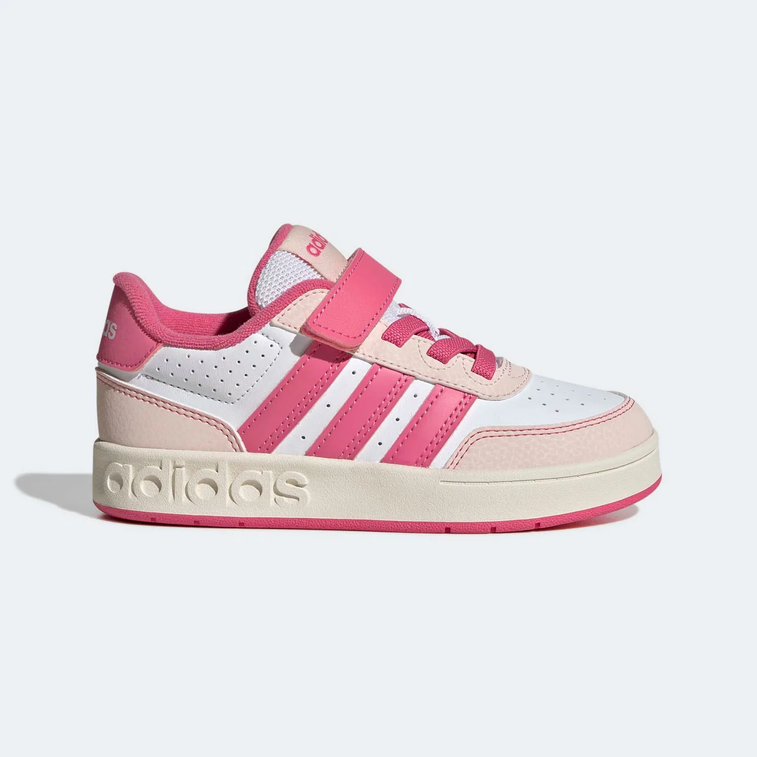 Детские кроссовки с ремнем на липучке Adidas Sportswear, Cloud White/Pink Fusion/Wonder Quartz — фото 2
