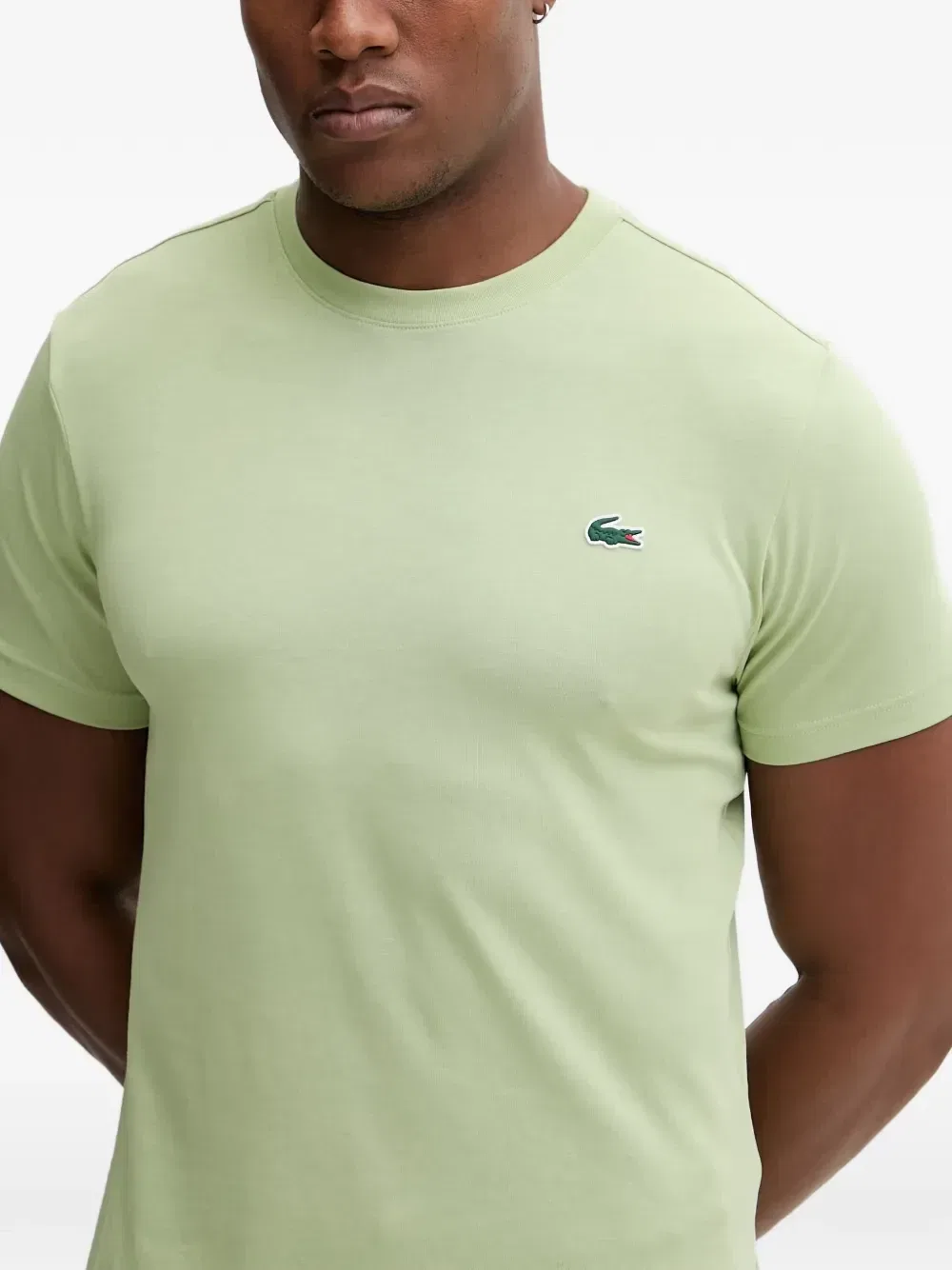 Футболка с логотипом-нашивкой Lacoste, зеленый — фото 4