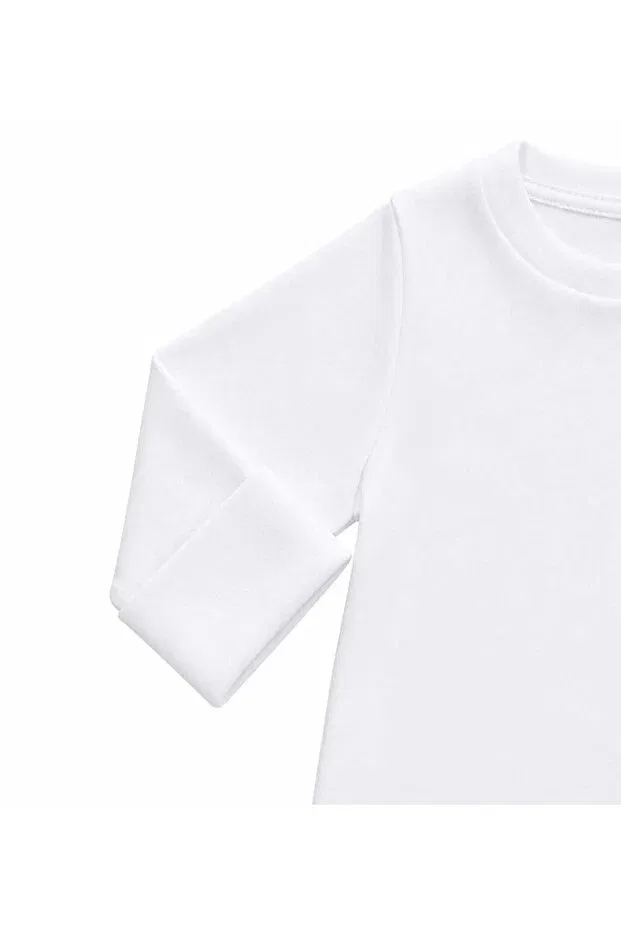Детский комбинезон хлопковый с вышивкой кролика Ciorre, White — фото 2