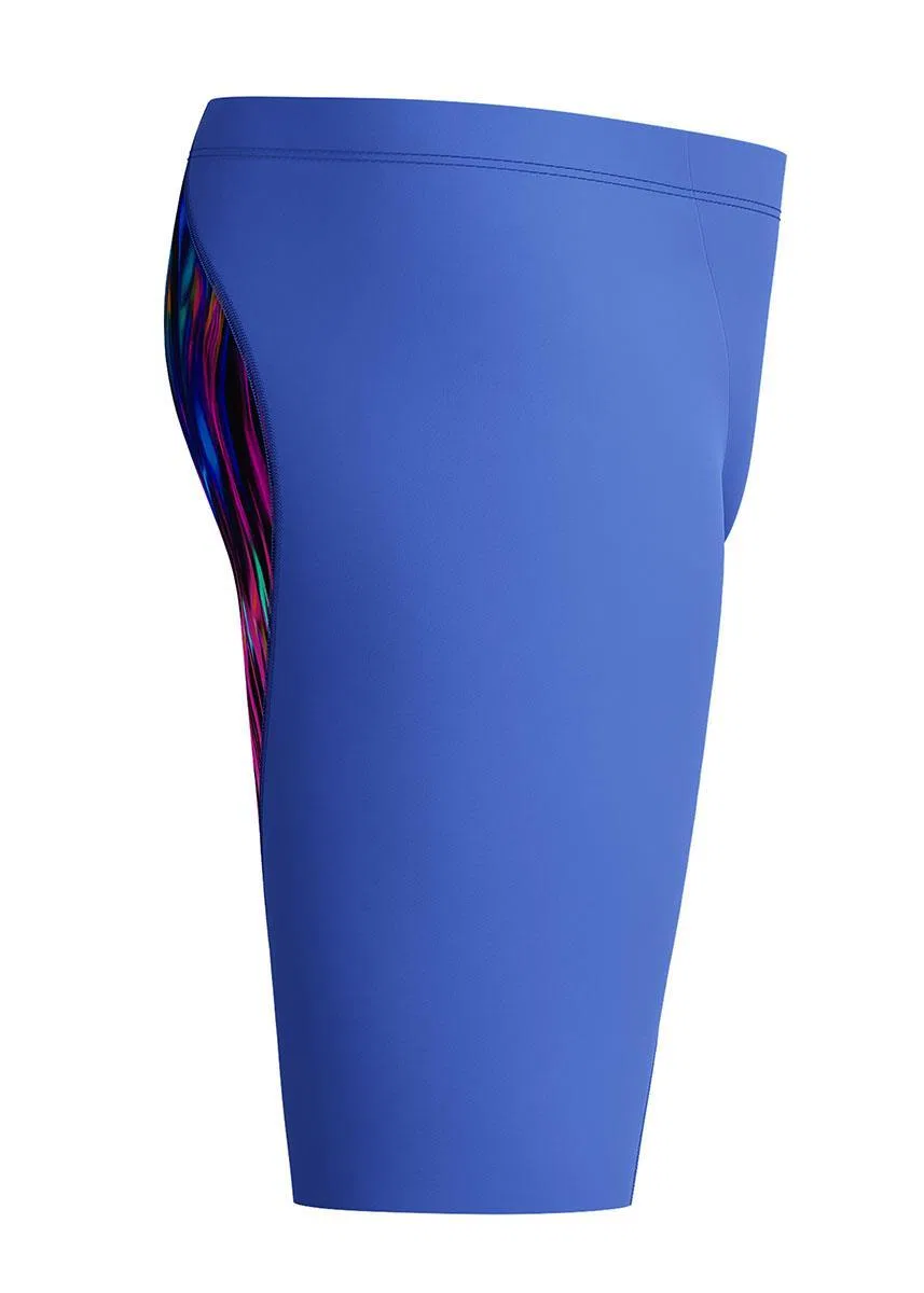 Детские плавки для мальчиков с компрессией Speedo Fastskin Junior LZR Ignite Jammer, BLAU / Bunt / Fluoreszierendes Magenta — фото 3