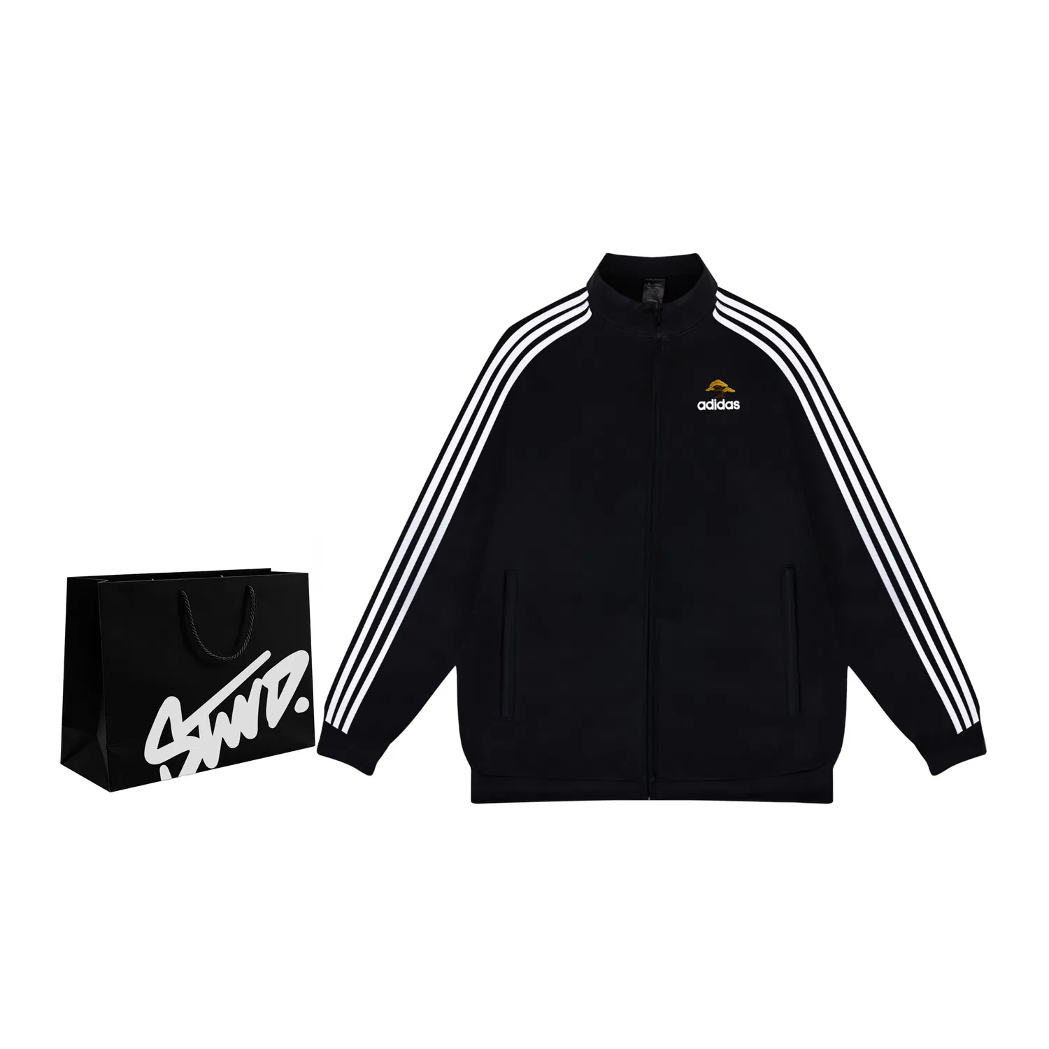 Мужская куртка Adidas ESSENTIALS с воротником-стойкой, Black Money Tree Shopping Bag