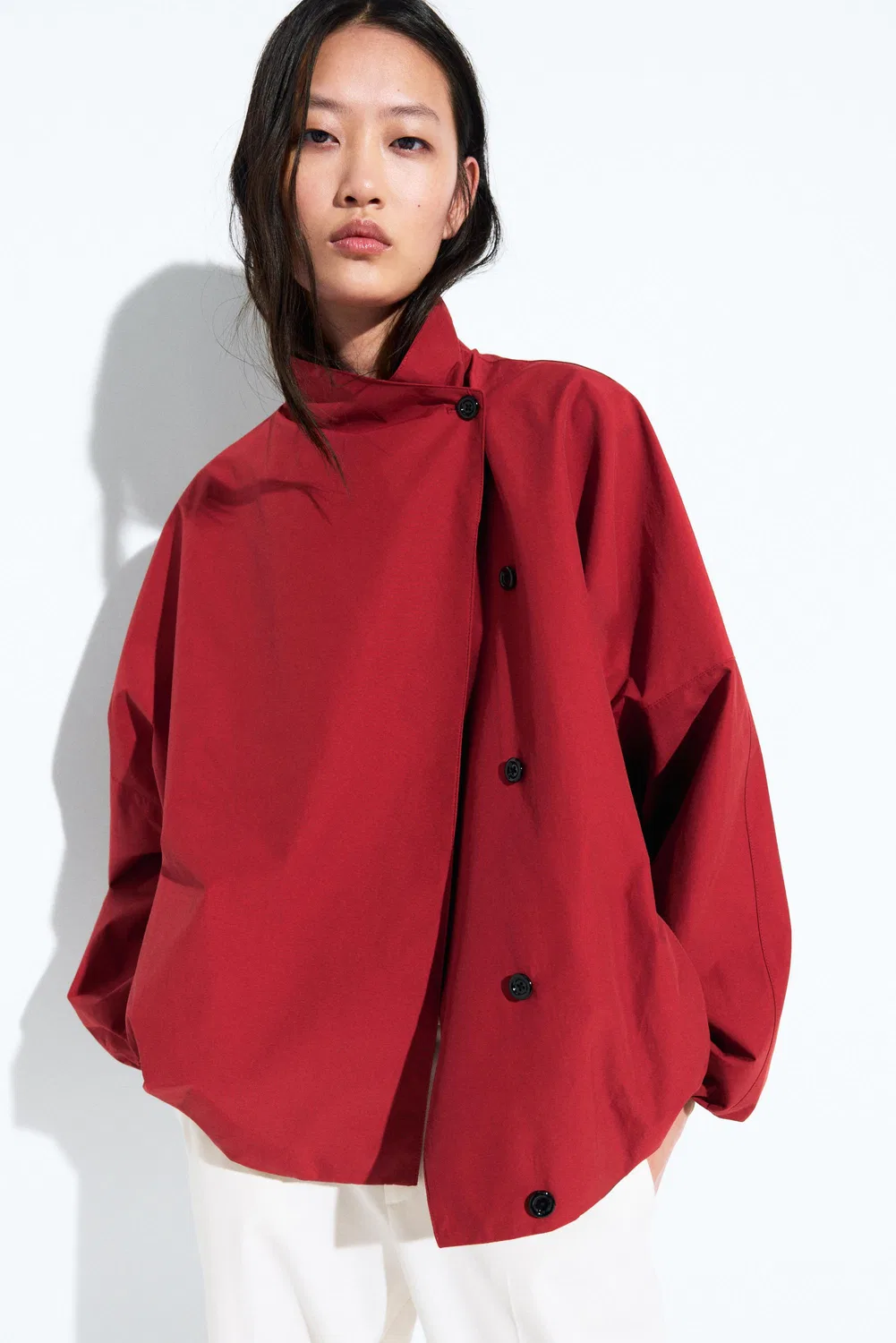 Куртка-бомбер Massimo Dutti, техническая, ярко-красный — фото 3