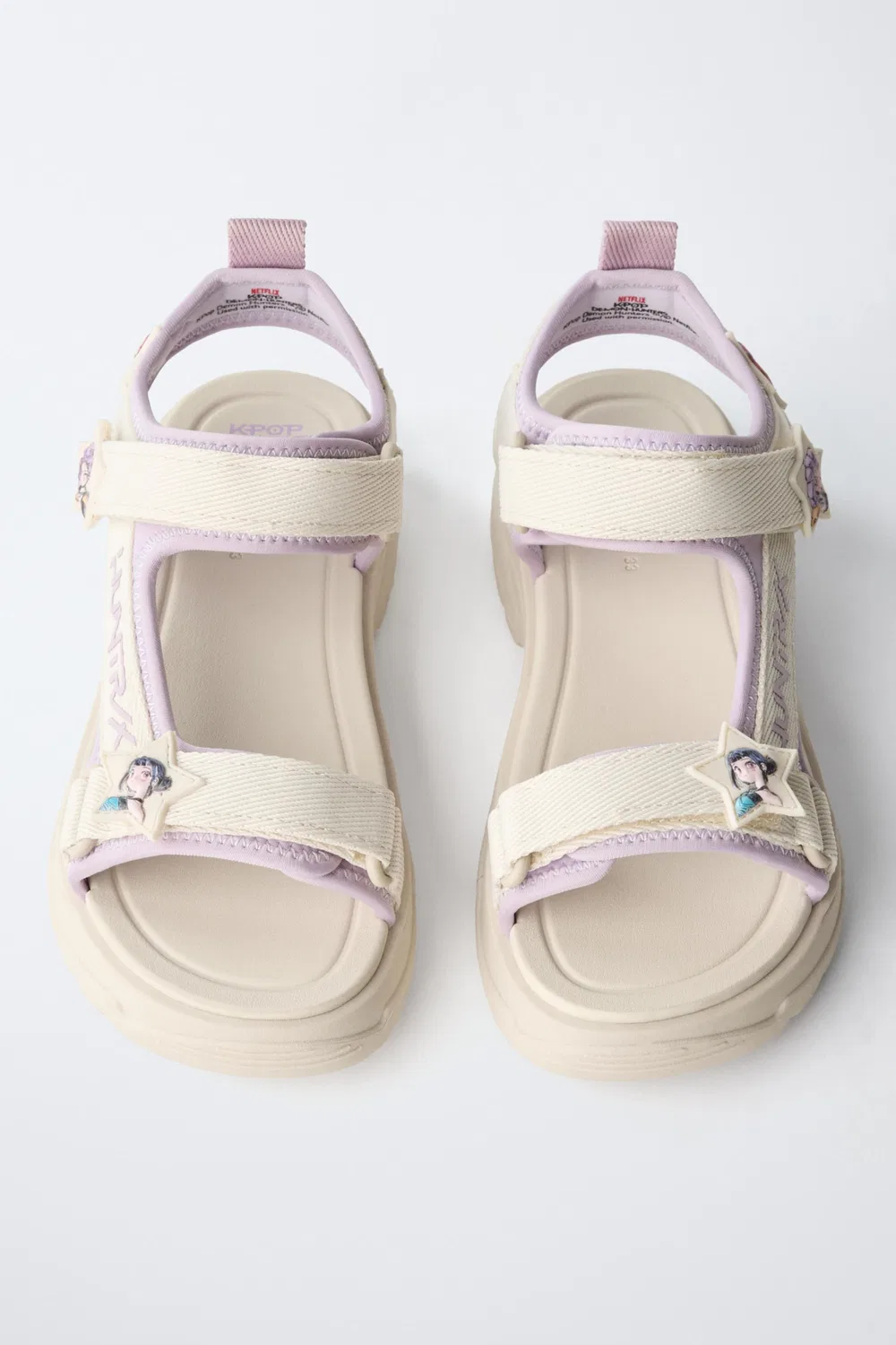 Технические сандалии HUNTRIX KPOP DEMON HUNTERS NETFLIX ZARA, Beige — фото 4