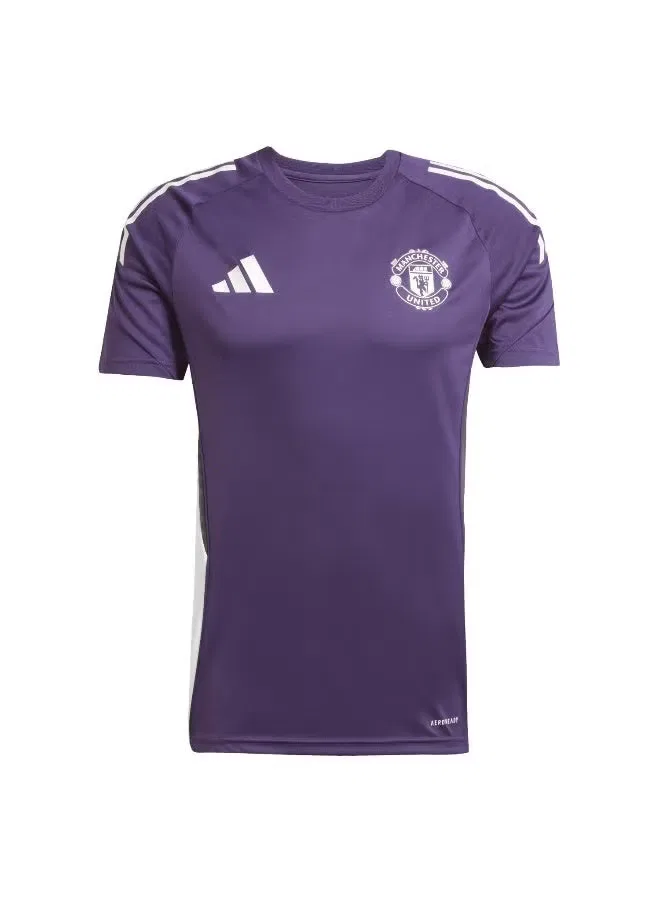 Джерси тренировочное с принтом Manchester United 25/26 Adidas, аврора пурпурный — фото 3