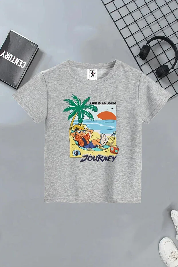 Детский комплект футболок с принтом Sea Scenery Printed 3 Pack Unisex Twins Tailors, Multicolor — фото 4