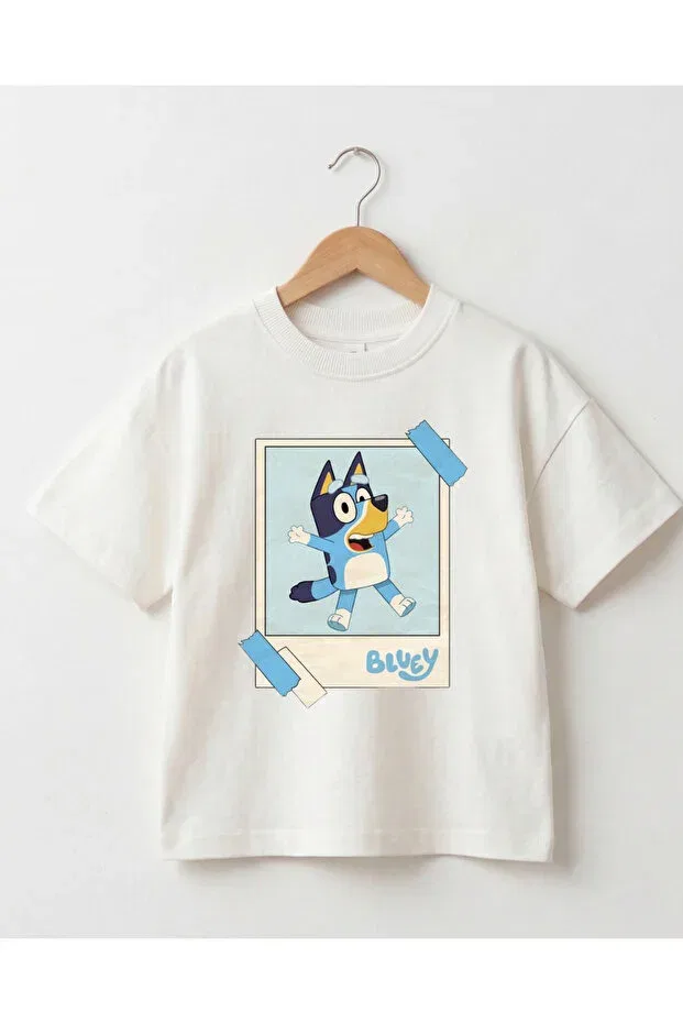 Детская футболка с принтом Bluey printed kids' t-shirt Babytex, Ecru