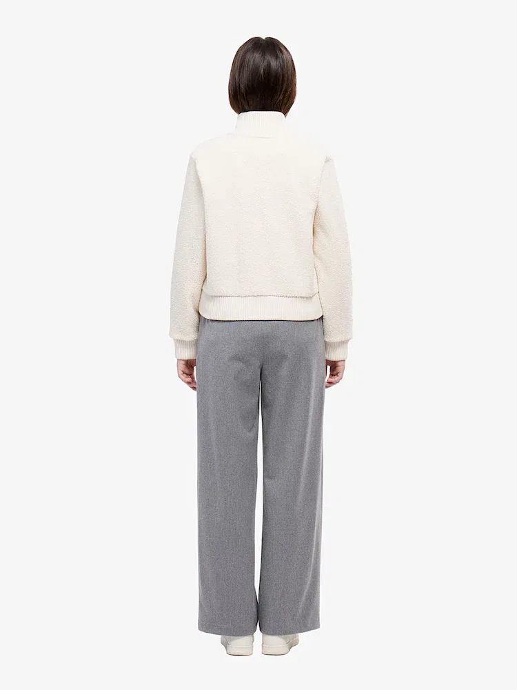 Брюки LACOSTE фланелевые полуширокие, модель HF710E-55N CCA, классический крой, темно-синие — фото 3