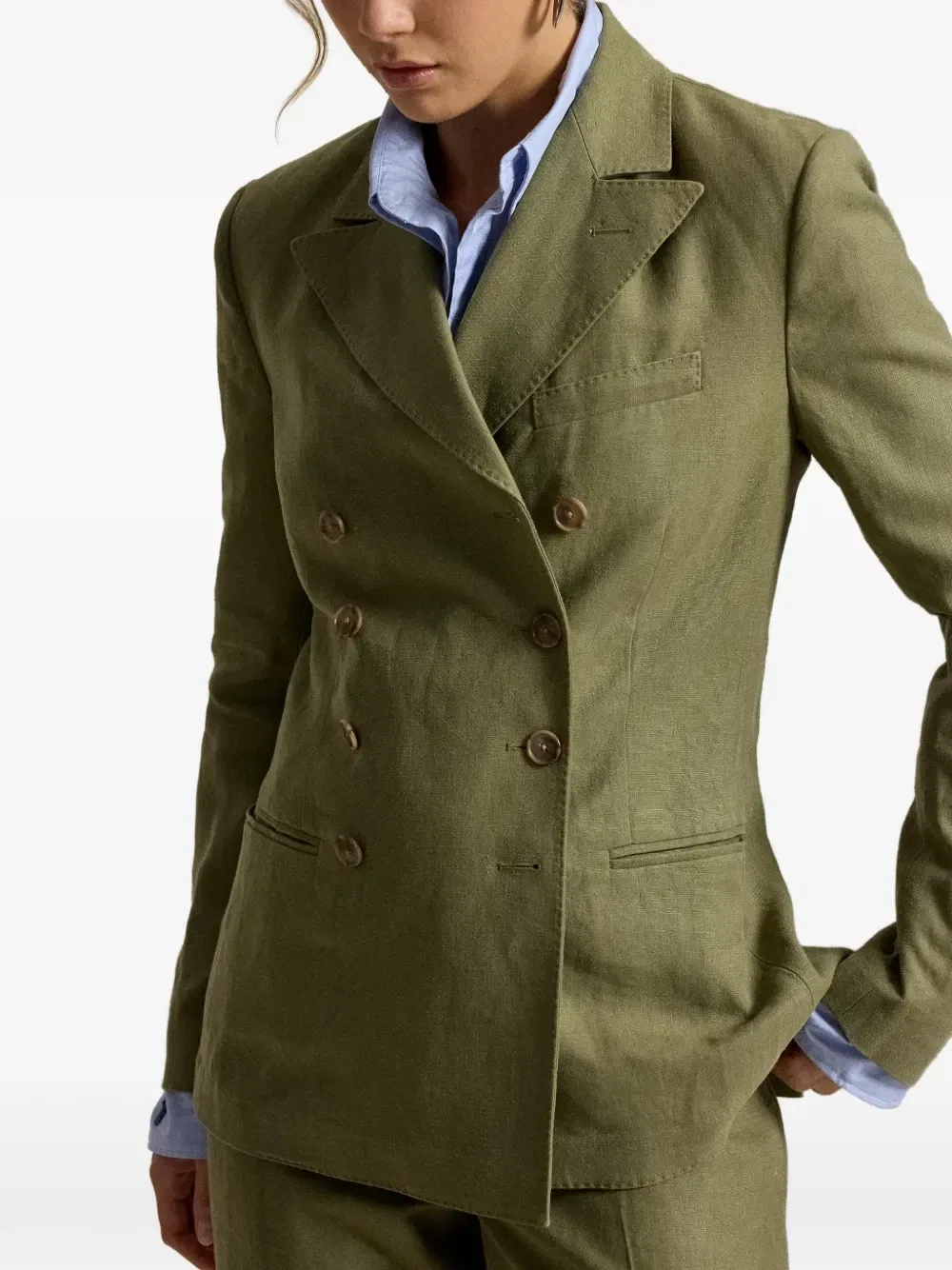 Двубортный блейзер Calvin POLO RALPH LAUREN, зеленый — фото 4