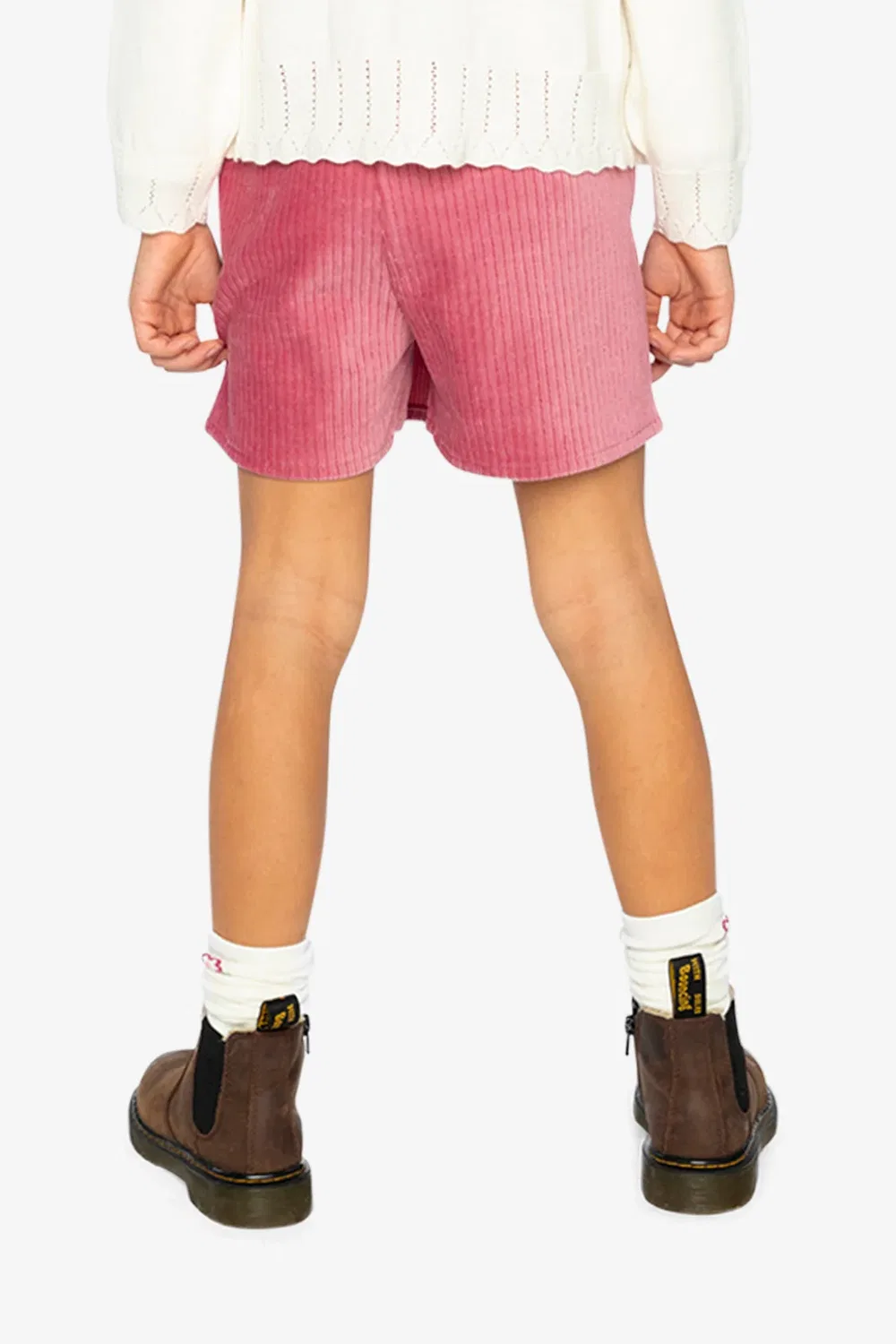 Детская юбка-шорты из вельвета с блеском Corduroy Skort Deux par Deux, Raspberry Pink — фото 4
