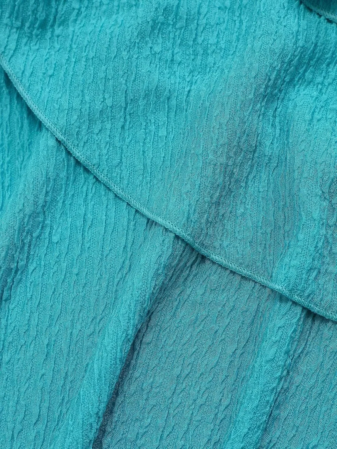 Женское платье с открытой спиной и запахом, Teal Blue — фото 3