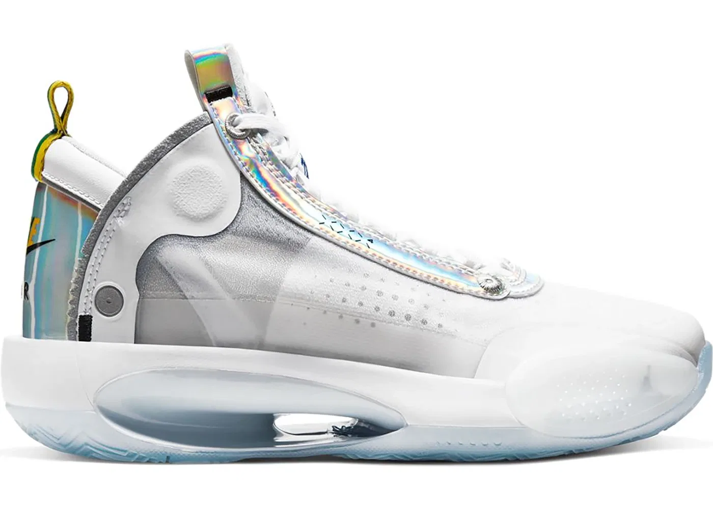 Детские кроссовки для мальчиков с высокой производительностью Jordan XXXIV Jordan, White/Metallic Silver-White