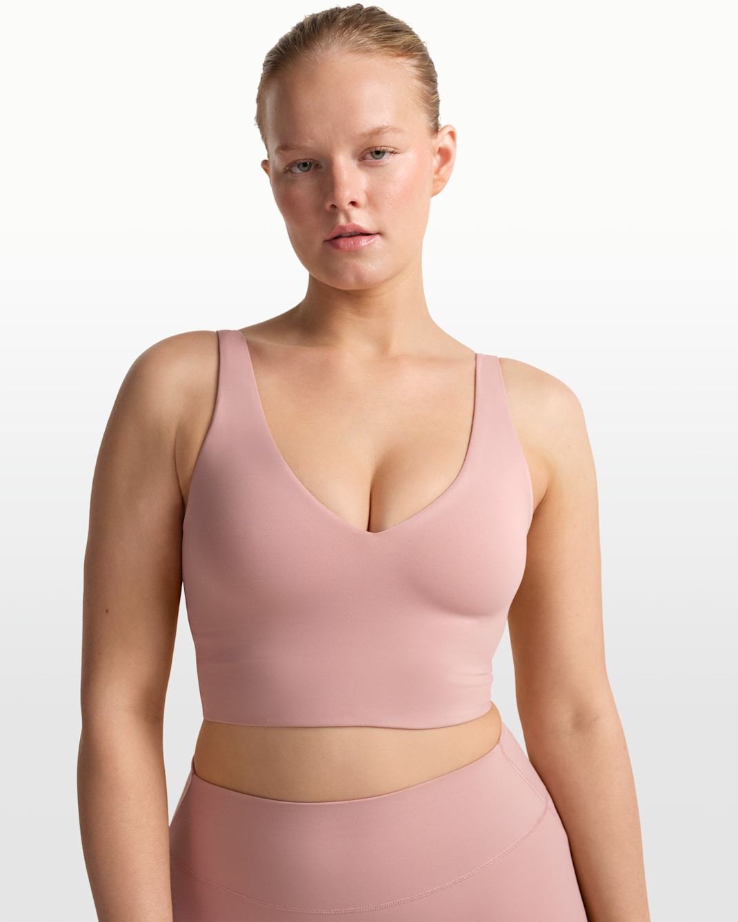 

Топ Nike x SKIMS Matte Women's V-Neck Long-Line, розовый