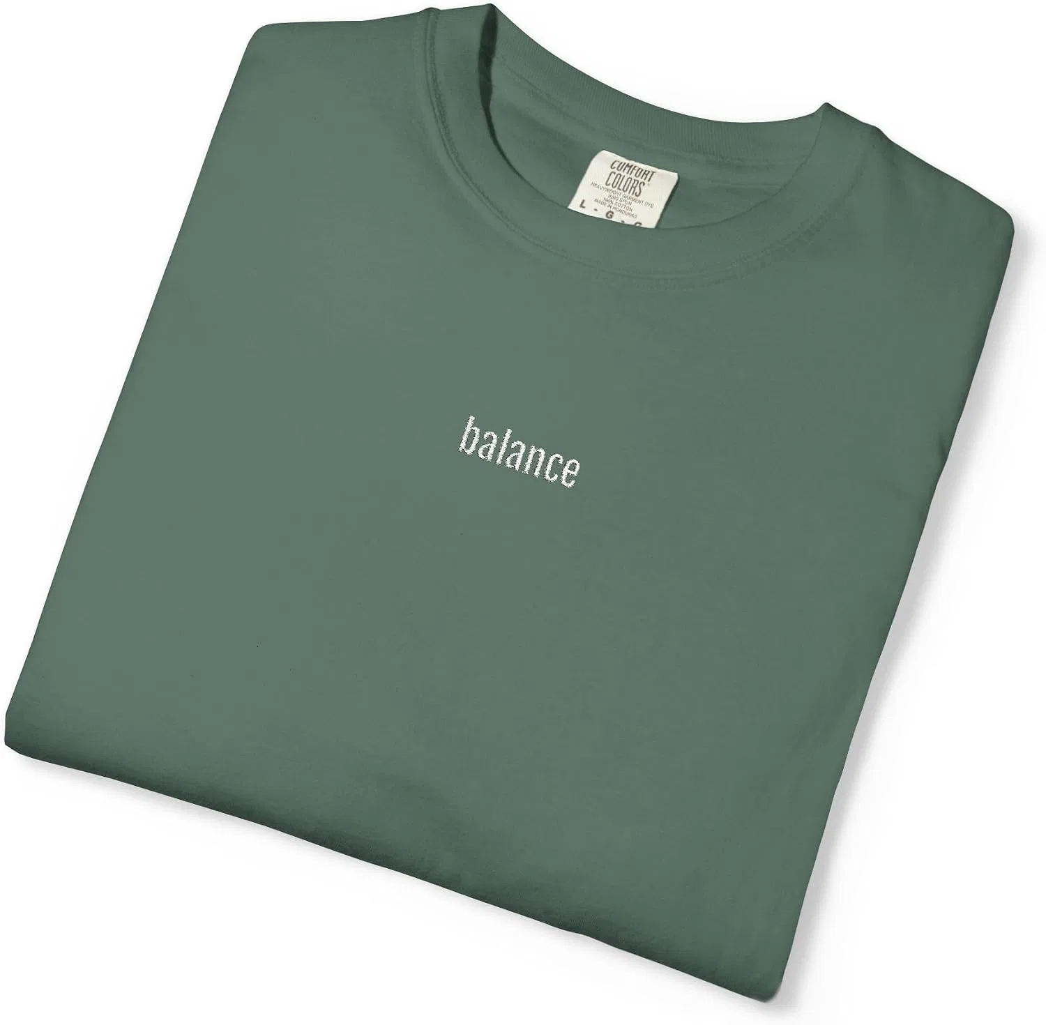 Унисекс футболка с вышивкой Minimalist Balance Comfort Colors, Blue Spruce