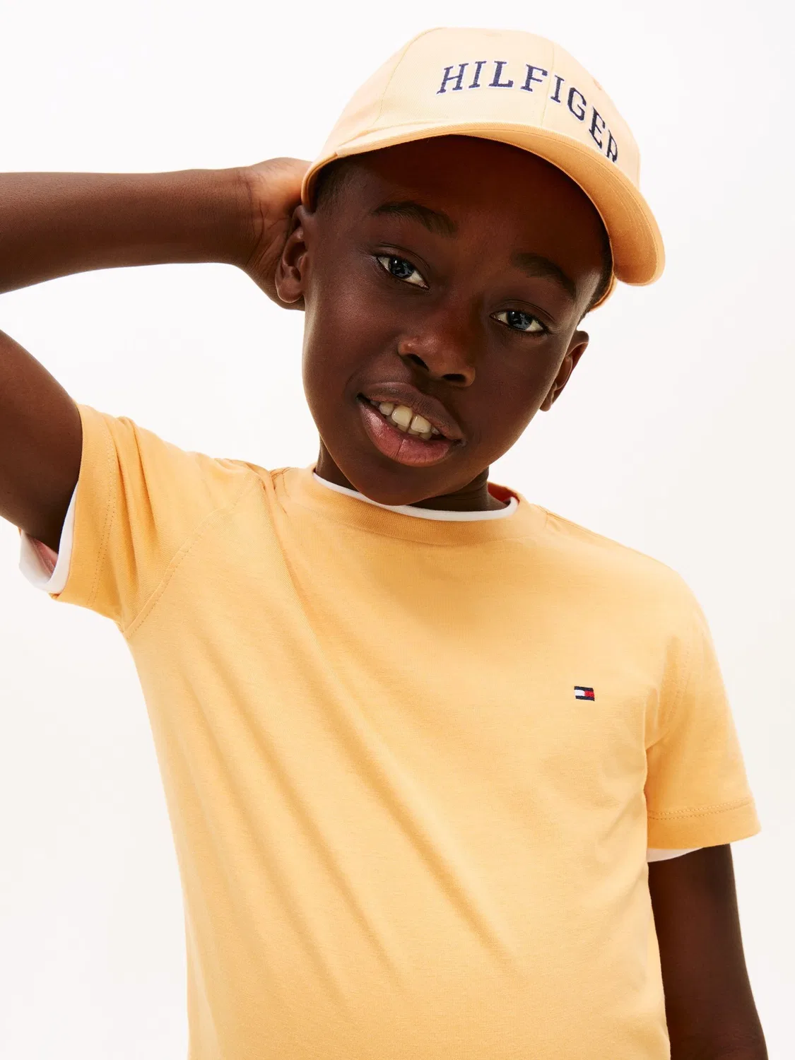 Футболка с вышивкой флага Tommy Hilfiger, оранжевый — фото 4