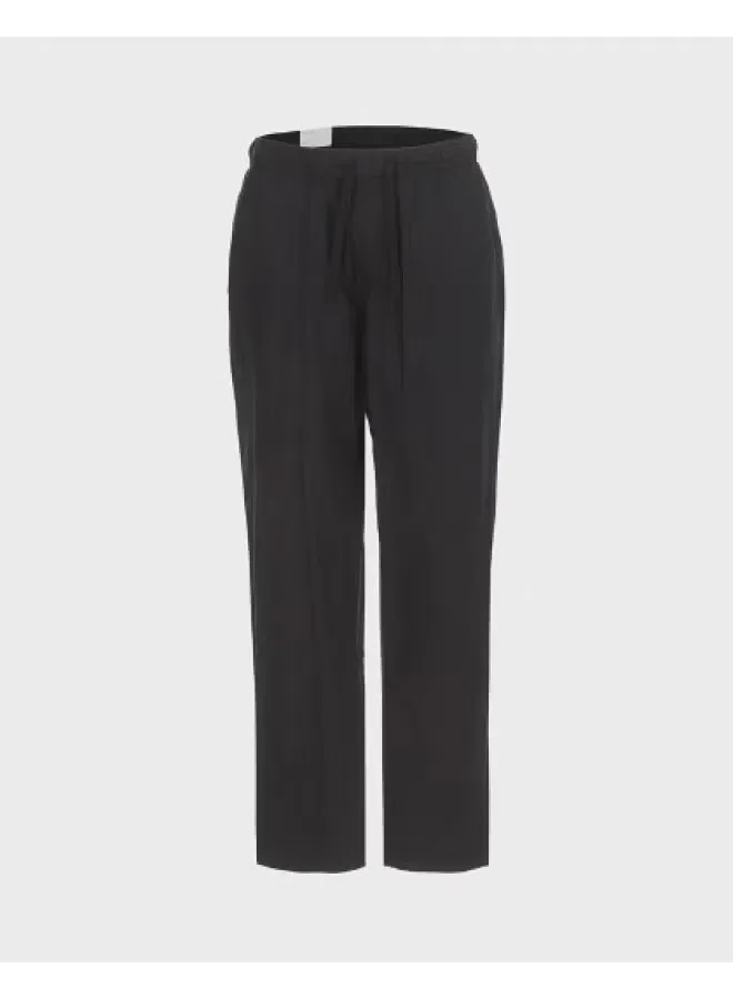 Брюки зауженные хлопково-льняные Zara, темно-синий