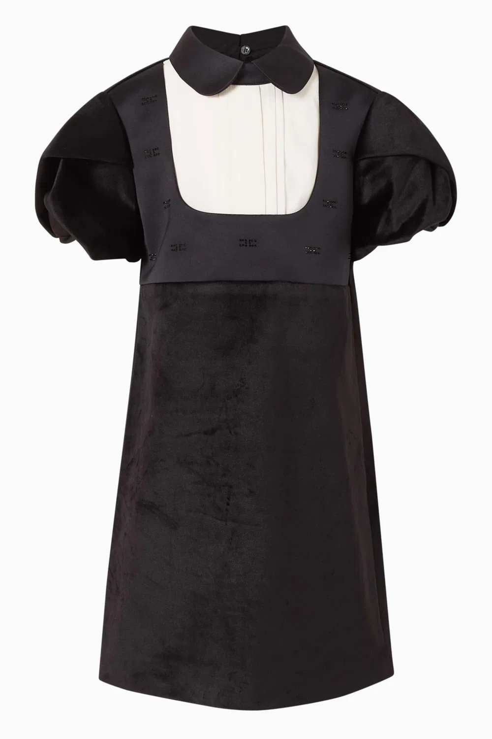 Платье с пышными рукавами Velvet Puff Sleeve Dress Elisabetta Franchi La Mia Bambina