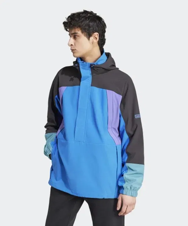 Анорак, цветблок, Adidas, синий