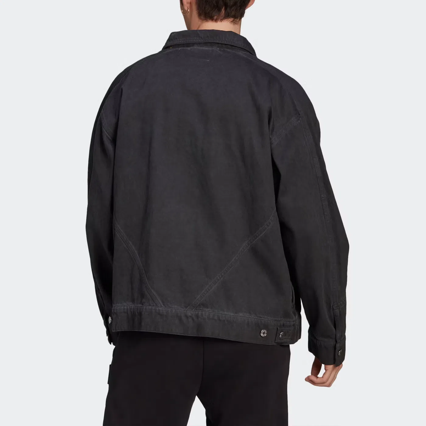 Джинсовая куртка с воротником Originals fshn denim jkt Adidas, черный — фото 3