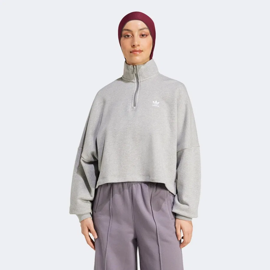 Свитшот женский с флисом Essentials Fleece adidas, Серый