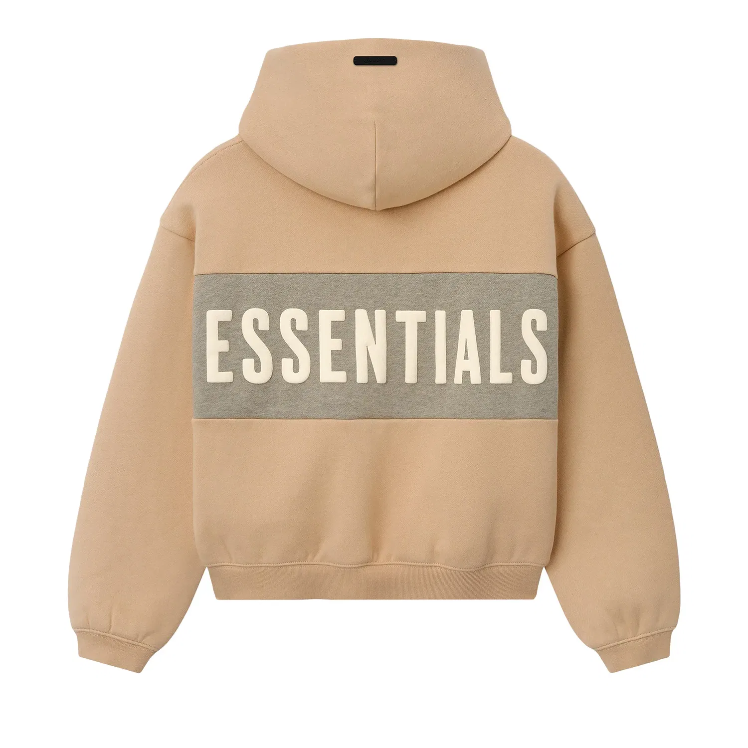 Укороченная толстовка свободного кроя с панелями Fear of God Essentials, коричневый — фото 2