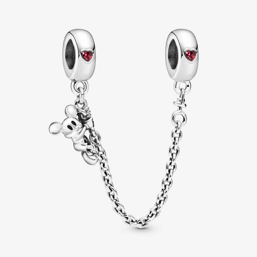 

Защитная цепочка Pandora х Disney Climbing Mickey Mouse, серебро