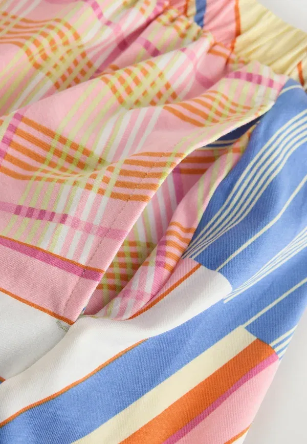 Шорты из джерси с принтом Regular Fit Gingham Next, Pink Blue, синий/розовый — фото 3