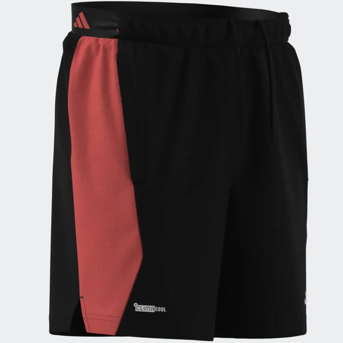 Мужские брюки короткий, Tech Apparel Climacool, adidas, черный оранжевый — фото 3