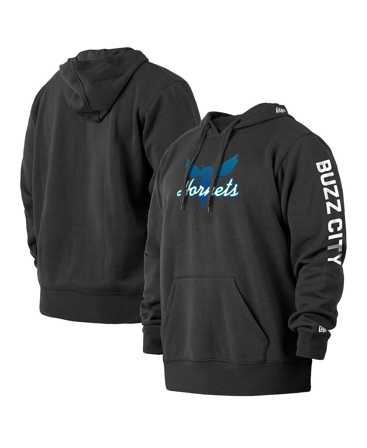 

Мужская черная толстовка с капюшоном charlotte hornets 2021/22 city edition big and tall pullover New Era, черный
