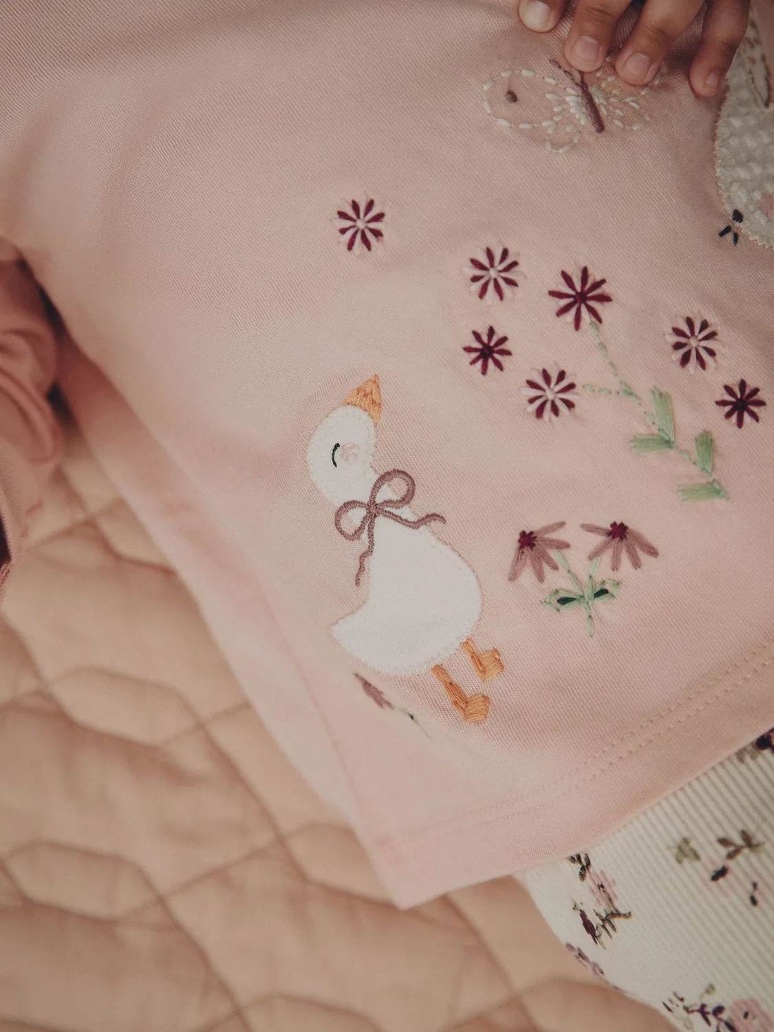 Комплект из футболки и леггинсов с длинным рукавом, Pink Bunny Next, розовый — фото 3