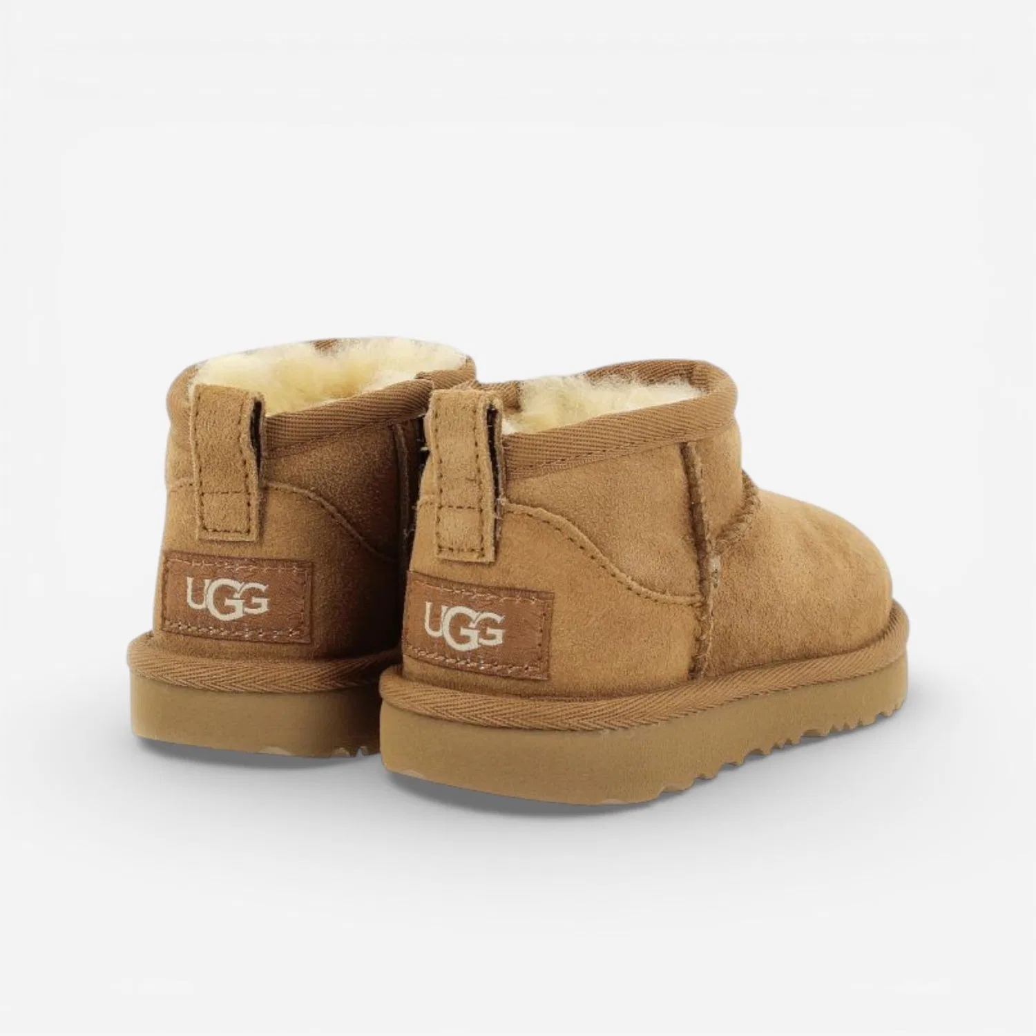 Детские угги UGG Classic Ultra Mini Dazzle Chestnut, Weiß — фото 3