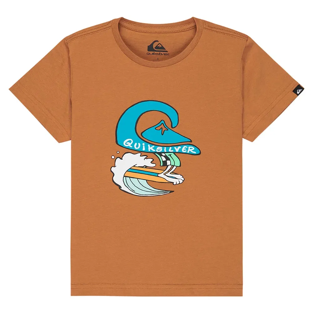 Футболка с коротким рукавом Ev Human Wave Quiksilver, коричневый