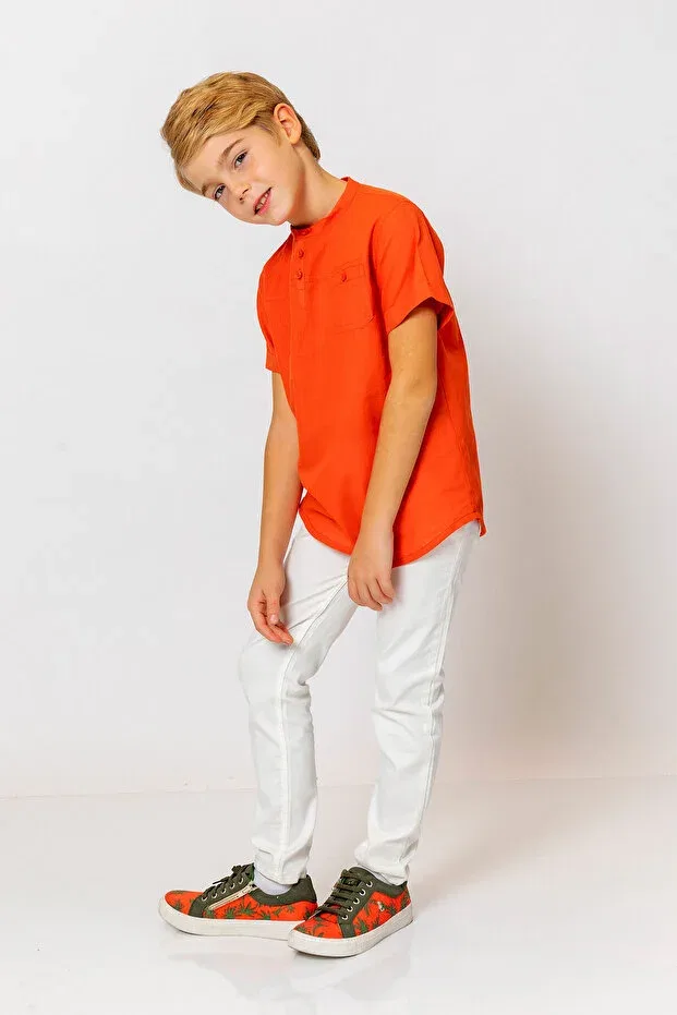 Детская рубашка для мальчиков с коротким рукавом Incity, Tile — фото 2