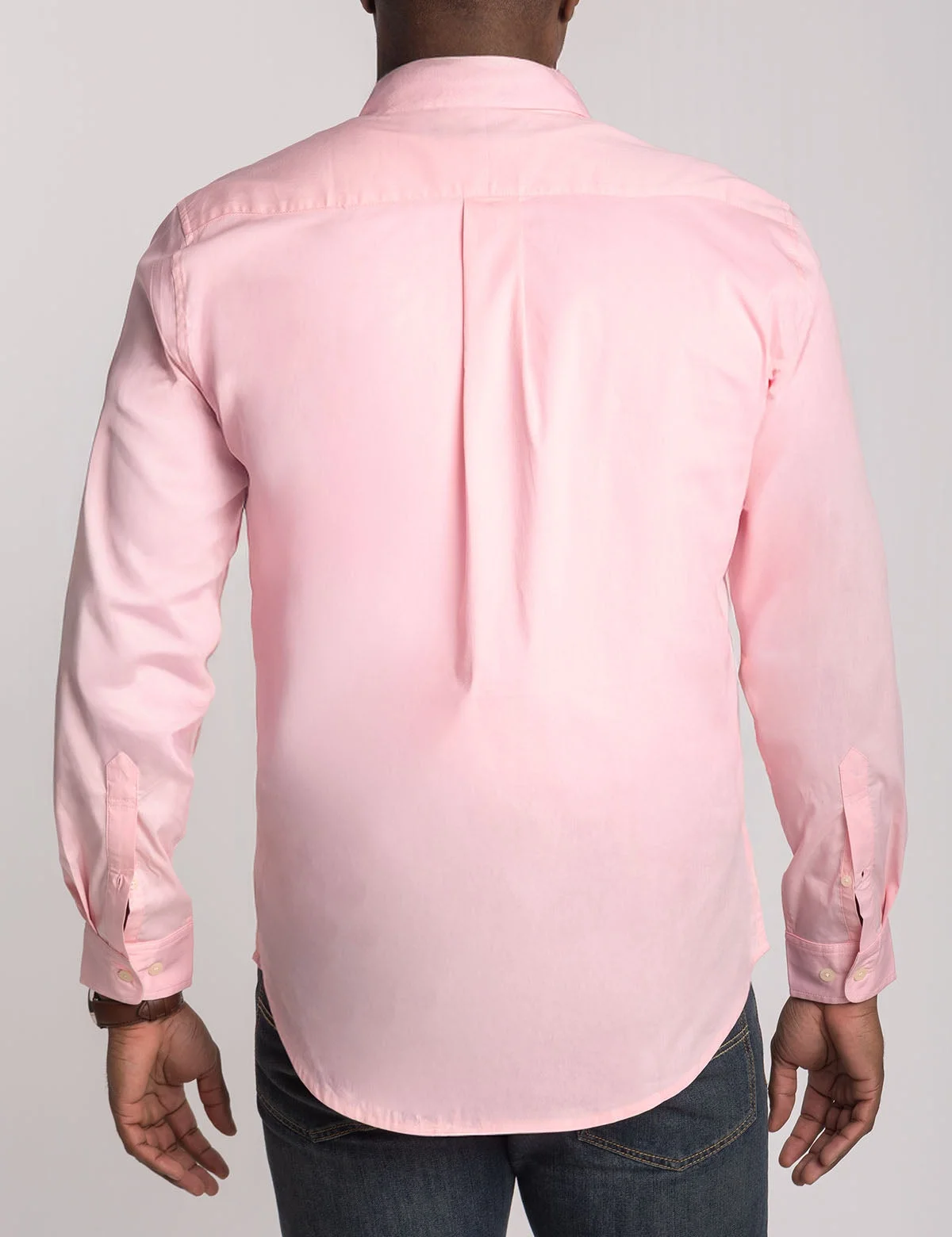 Рубашка U.S. Polo Assn Solid Stretch Poplin Long Sleeve, розовый — фото 2