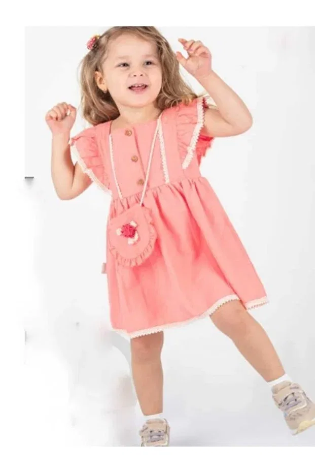 Детское платье для девочек хлопковое Çilek Baby, Nude Color