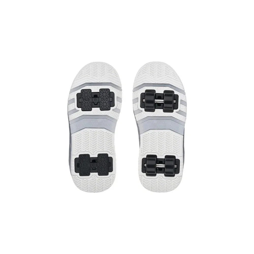 Детские кроссовки-ролики с подсветкой и ортопедической подошвой, White Rocky — фото 3