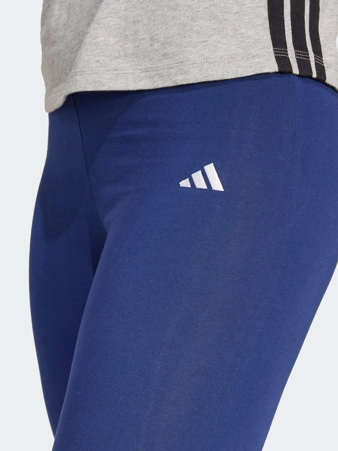 Леггинсы с расклешенной штаниной adidas Blue Small Logo, синие — фото 4