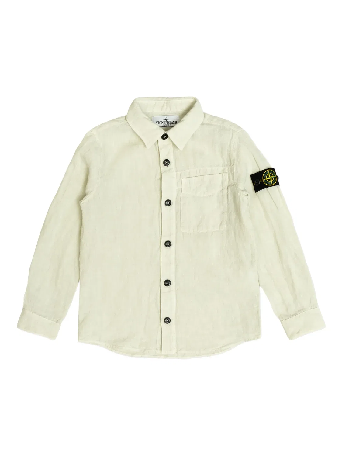 Рубашка из льна Stone Island, телесный