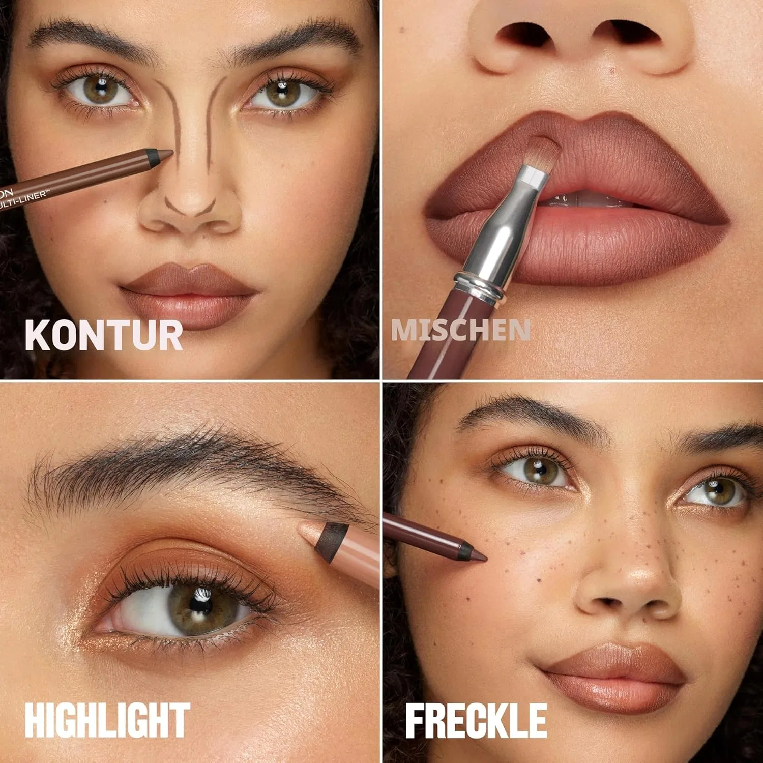 Карандаш для губ, глаз и лица Revlon ColorStay Multi Liner, коричневый — фото 4