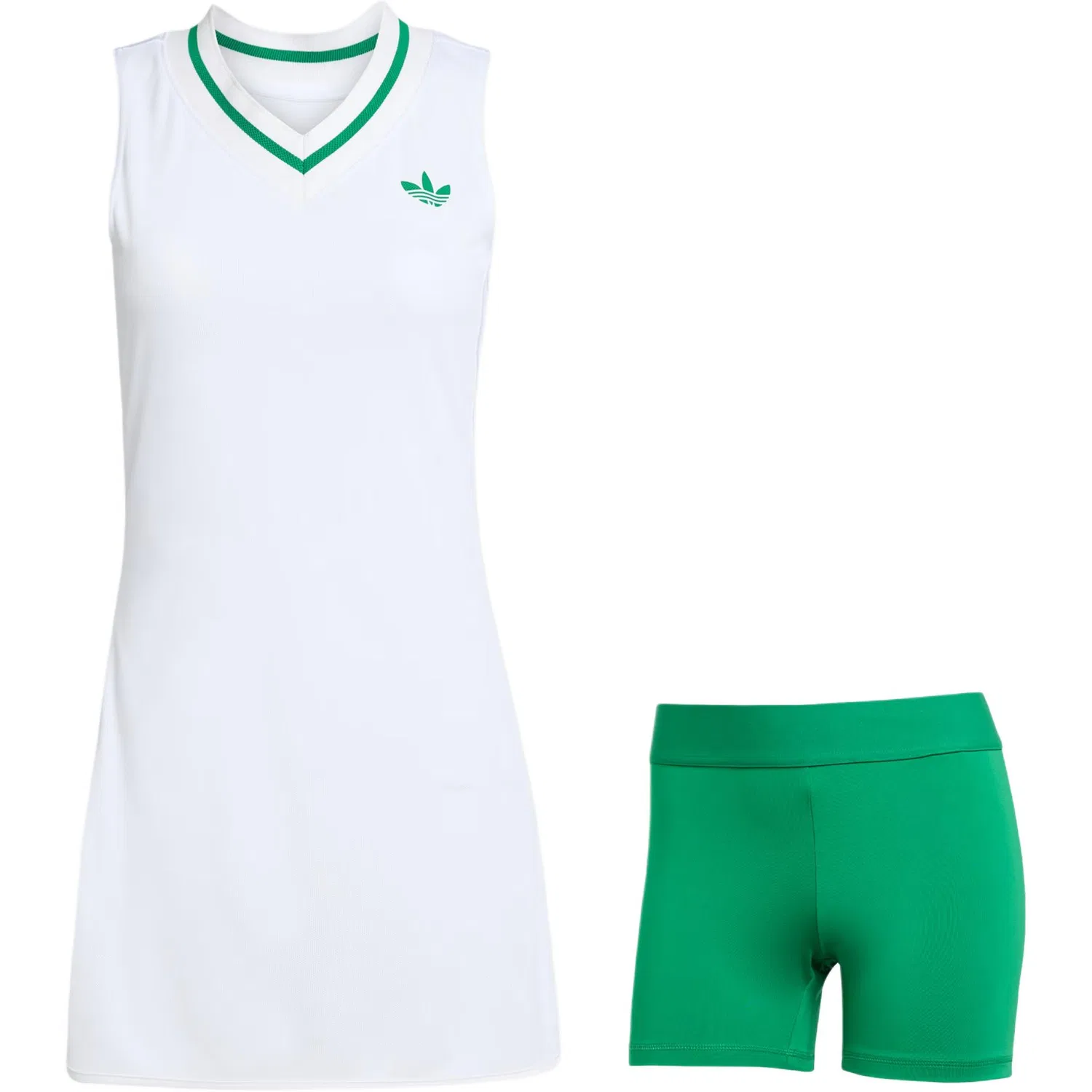Женский комплект из юбки и топа Adidas Originals, White/Green