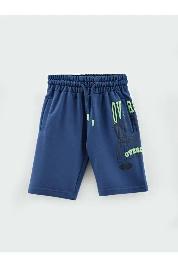 Детские шорты для мальчиков с принтом Overcome Mışıl Kids, Navy Blue