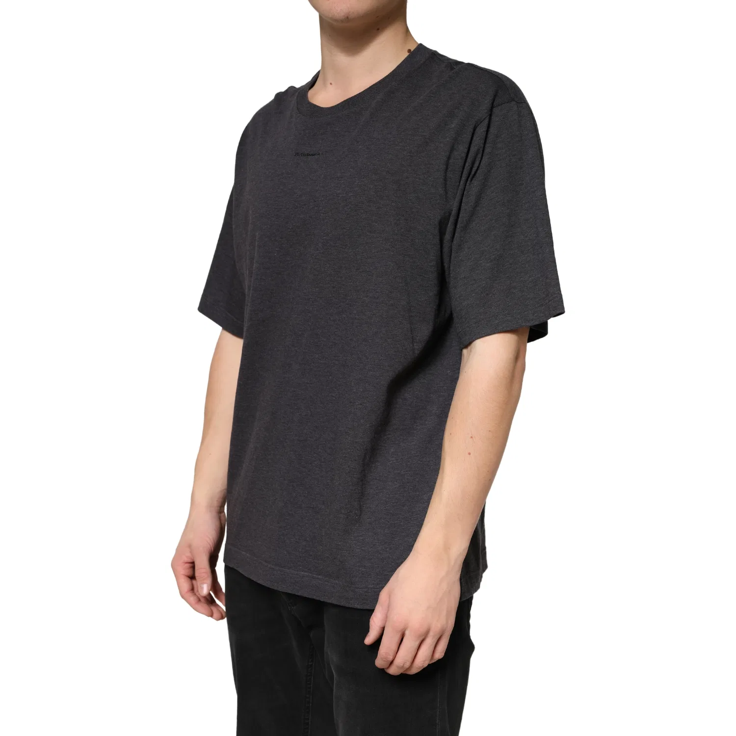 Мужская футболка с коротким рукавом Crewneck T-shirt Dolce & Gabbana, Dark Gray — фото 3