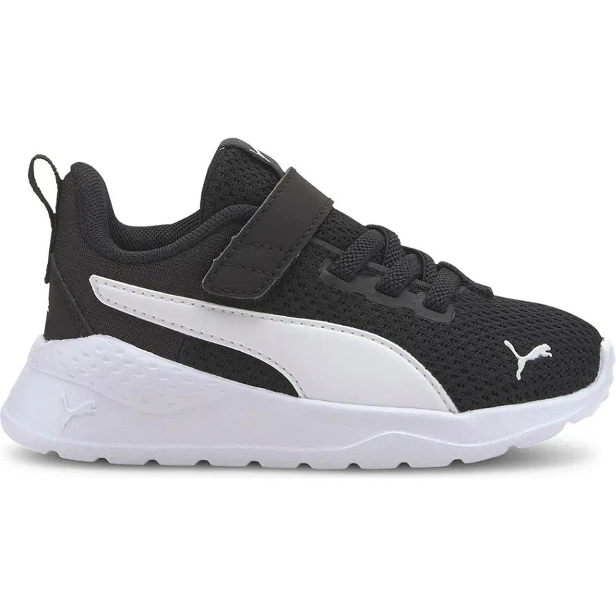 Детские кроссовки с липучкой Anzarun Lite AC Inf Puma, Черно-белый