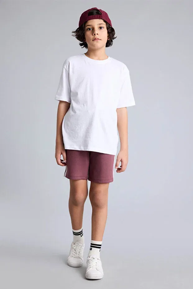 Детские шорты для мальчиков модальные Elastic Waist Modal Shorts For Boys Defacto, Burgundy-Br494